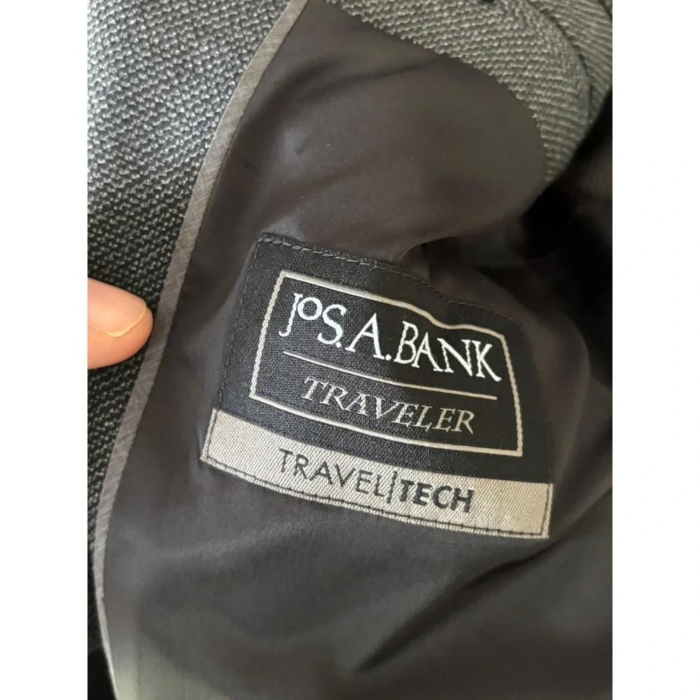 Jos A Bank Traveler Travel Tech Blazer 39R Tailored Fit Gray Wool Blend 39R NWT